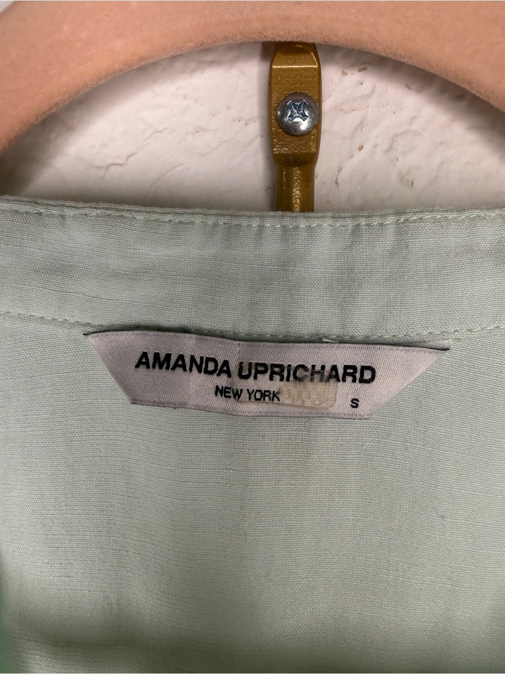 Amanda Uprichard Diego Blouse– S- Linen Blend- Mint- MSRP $150- Rent the Runway - Picture 9 of 11